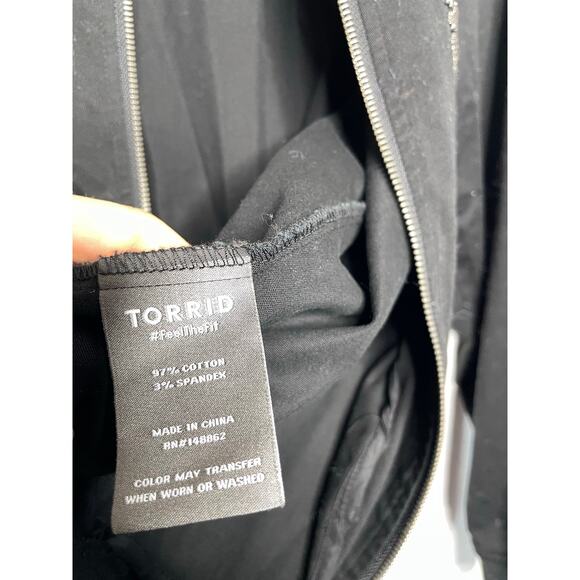NEW Torrid Military Bomber Jacket Black 00 / M/L 10 Beaded - Picture 4 of 5